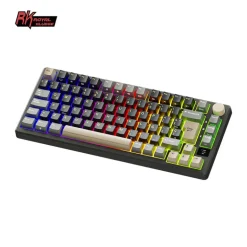 Teclado para Mac y Windows Royal Kludge RKM75 ISO-ES Hot-Swappable Switch Silver Speed Wireless Phantom