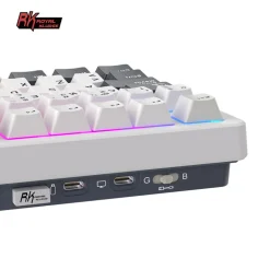 Teclado para Mac y Windows Royal Kludge RKS85 ISO-ES RGB Hot-Swappable Switch Cloud Wireless White Night