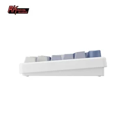 Teclado para Mac y Windows Royal Kludge RKM75 ISO-ES Hot-Swappable Switch Silver Speed Wireless Ocean Blue