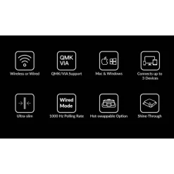 Teclado para Mac y Windows Keychron K13 Pro ISO-ES RGB Hot-Swappable Switch Low Profile Mechanical Red Wireless