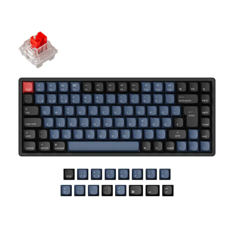Teclado para Mac y Windows Keychron K2 Pro ISO-ES RGB Hot-Swappable Switch K Pro Mechanical Red Wireless