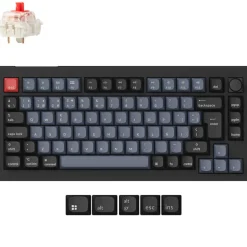 Teclado para Mac y Windows Keychron V1 Max Knob ISO-ES RGB Hot-Swappable Switch Red