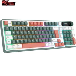 Teclado para Mac y Windows Royal Kludge RKS98 ISO-ES RGB Hot-Swappable Switch Chartreuse Wireless Camping