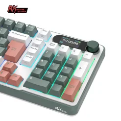 Teclado para Mac y Windows Royal Kludge RKS98 ISO-ES RGB Hot-Swappable Switch Chartreuse Wireless Camping