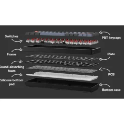 Teclado para Mac y Windows Keychron K6 Pro ISO-ES RGB Hot-Swappable Switch K Pro Mechanical Red Wireless