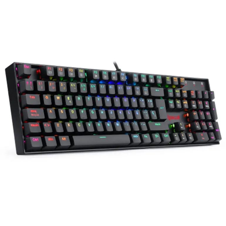 Teclado Redragon Mitra Gaming RGB Red Switch Negro