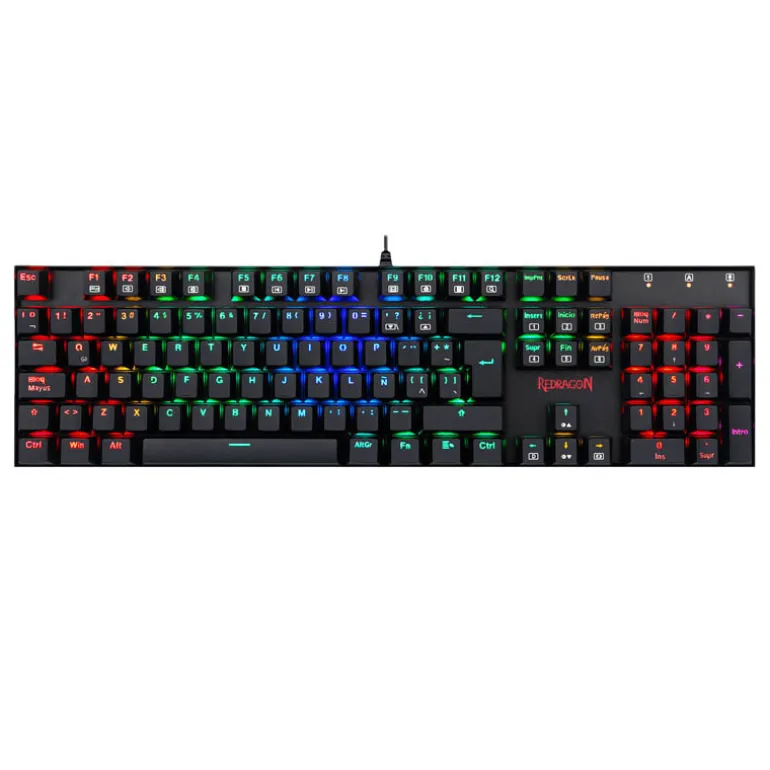 Teclado Redragon Mitra Gaming RGB Blue Switch Negro