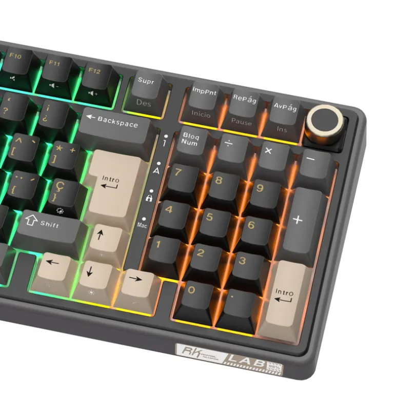 Teclado Royal Kludge R98 Pro ISO-ES RGB Hot-Swappable Switch Cream Phantom