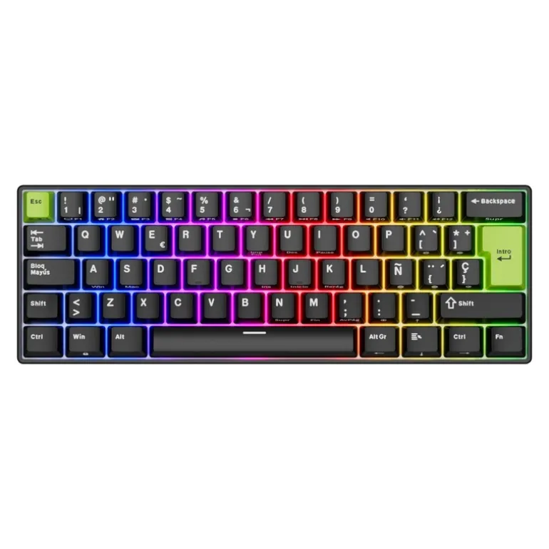 Teclado Royal Kludge RKC61 Hall Effect Magnetic Mint Switch Negro