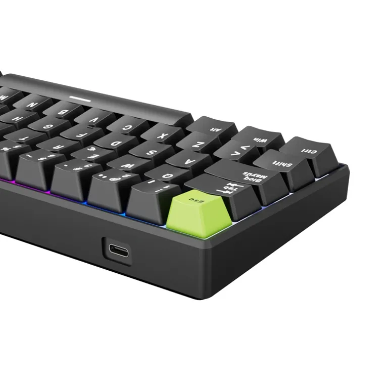 Teclado Royal Kludge RKC61 Hall Effect Magnetic Mint Switch Negro