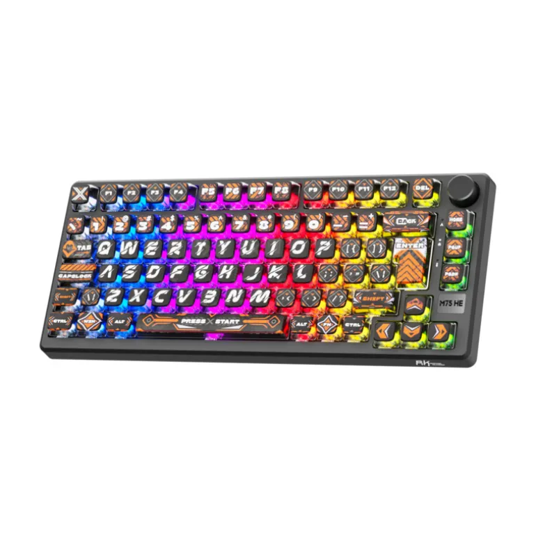 Teclado Royal Kludge RKM75 HE Magnetic Mint Switch