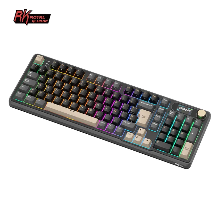Teclado Royal Kludge RKS98 ISO-ES Tri Mode RGB Switch Chartreuse Phantom
