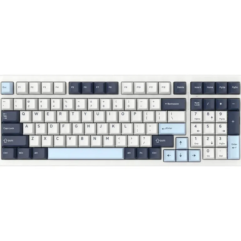 Teclado VGN S99 ANSI RGB Hot-swappable Ice Cream Switch Blanco Azul
