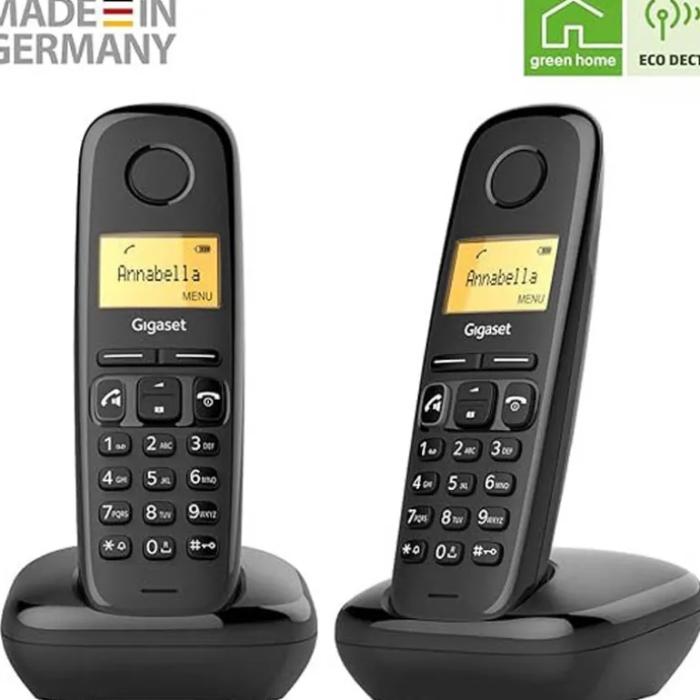 Teléfono Fijo Gigaset A270 DECT Duo Negro