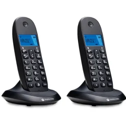 Teléfono Fijo Motorola C1002 CB+ DECT Duo Negro