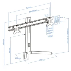 Tooq DB1402TN-B Gaming Para 2 Pantallas 17