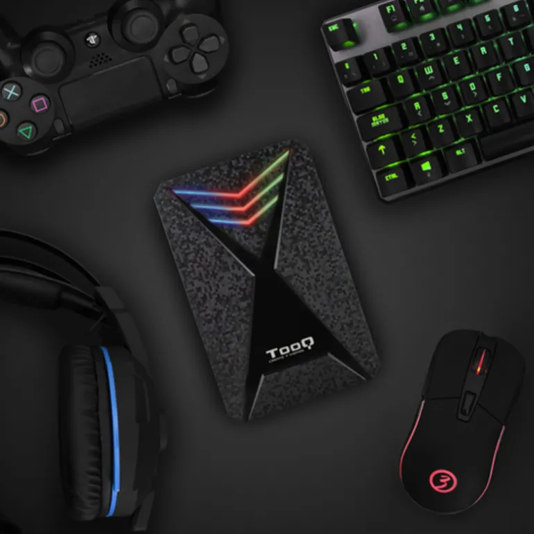 TooQ TQE-2550RGB Gaming RGB 2.5" SATA3 USB 3.0/3.1 Gen1 - Carcasa Externa