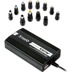 Tooq TQLC-100BS01M Universal USB 100W - Cargador Portátil
