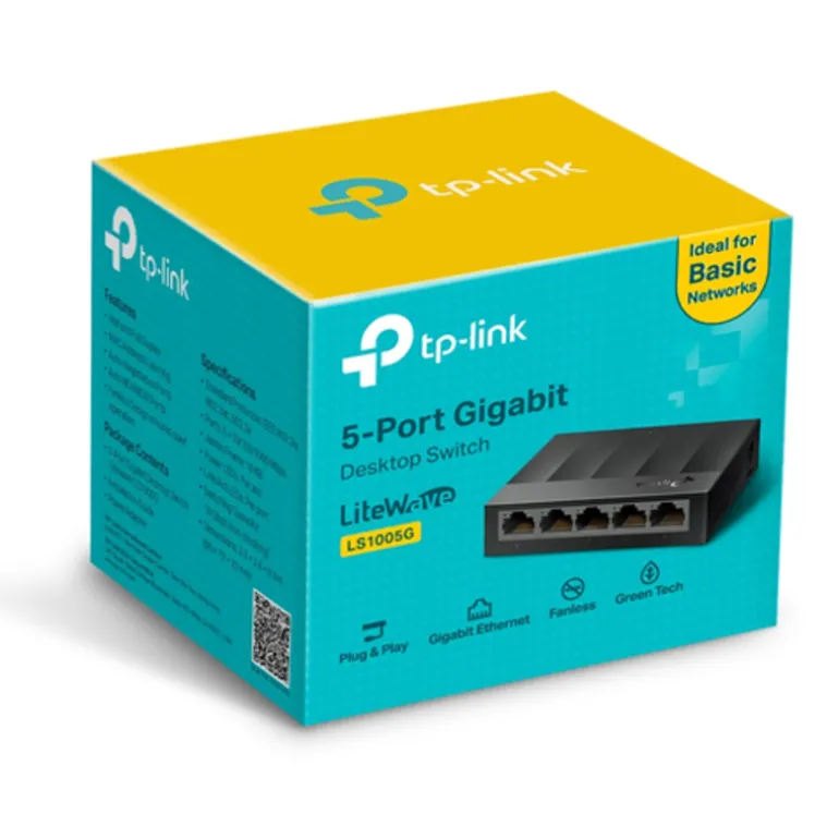 TP-Link LS1005G 5-Port 10/100/1000Mbps Desktop - Switch