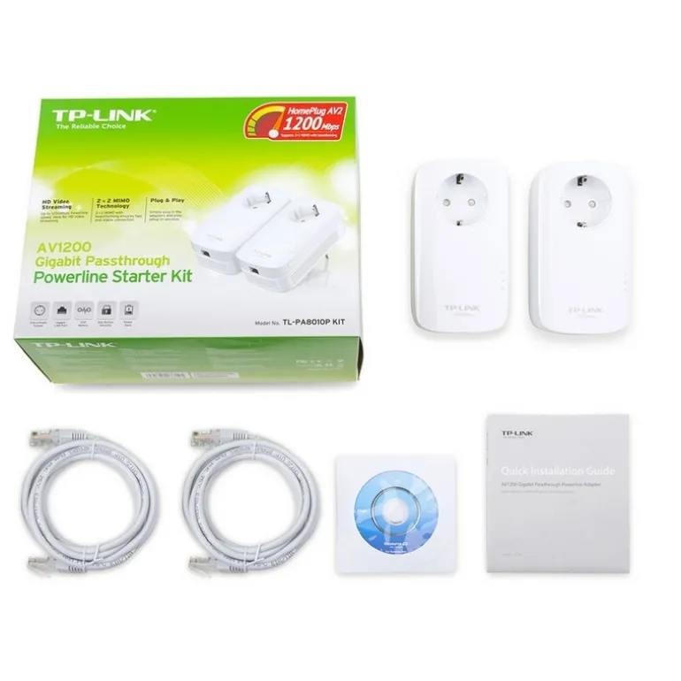 TP-Link PA8010PKIT 1200Mbps Gibabit AC/P - HomePlug