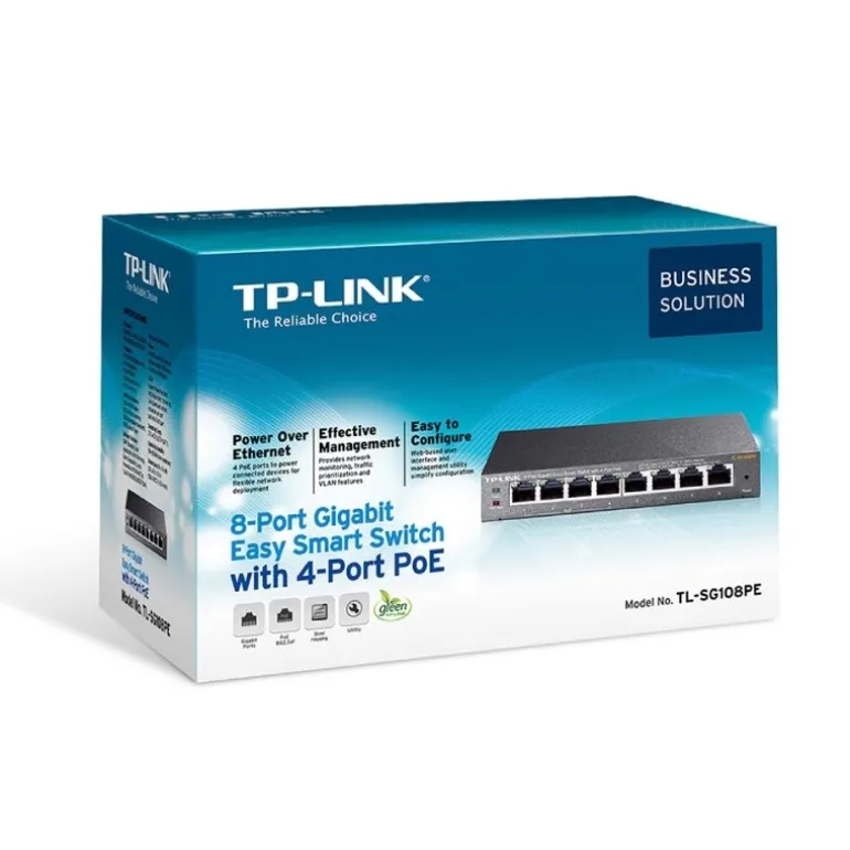 TP-Link TL-SG108PE 8 Puertos RJ45 - Switch