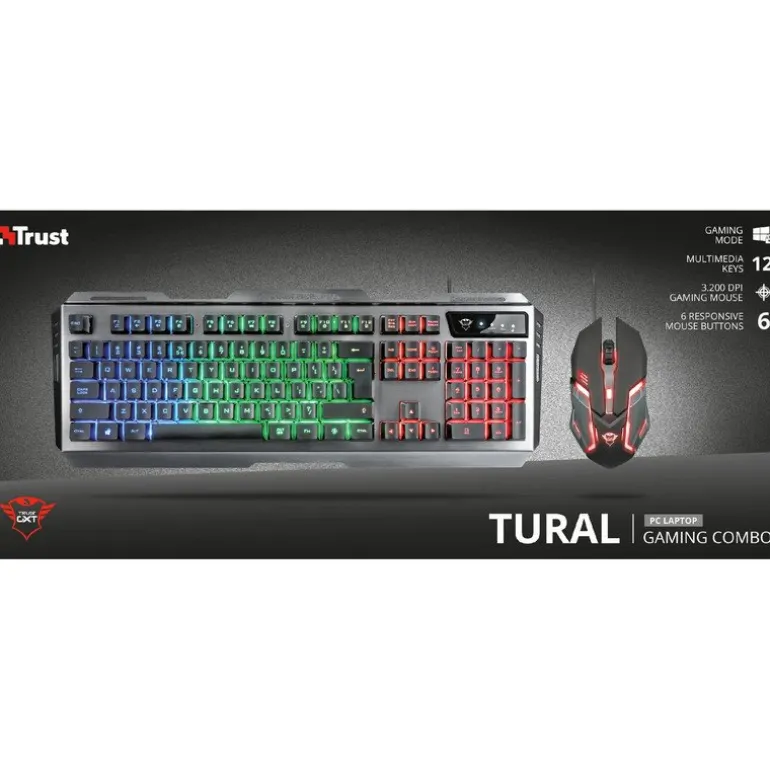 Trust GXT 845 Tural Teclado + Ratón Gaming - Combo
