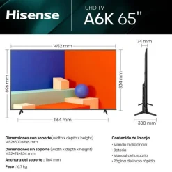 TV/Televisión Hisense 65A6K 65