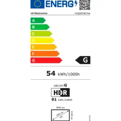 TV/Televisión LG QNED AI 43QNED80T6A 43" Smart TV QNED UHD 4K 60Hz HDMI 2.1 HDR