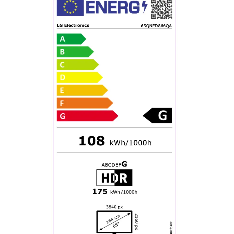 TV/Televisión LG 65QNED866QA 65" Smart TV QNED 4K 120Hz HDR10 Pro