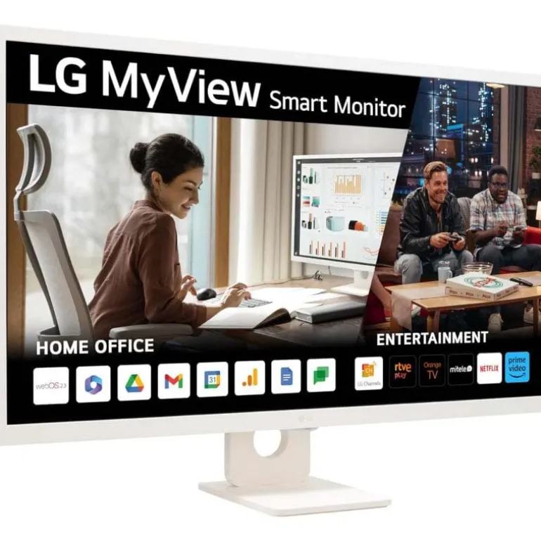 TV/Televisión LG Smart MyView 32SR50F-W 32" FHD IPS 60Hz 5ms HDR10 Blanco