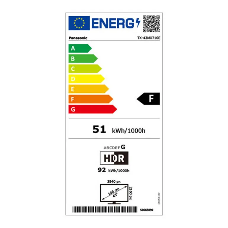 TV/Televisión Panasonic TX-43MX710E 43" LED UHD HDMI 2.1 HDR10