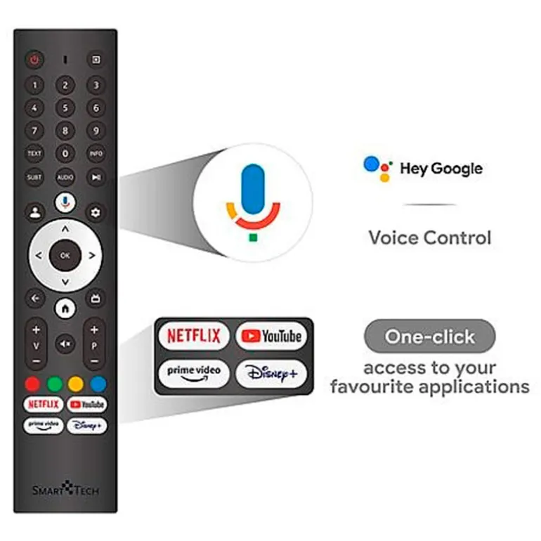 TV/Televisión Smart Tech 50QG02V 50" Google TV QLED UHD 4K 60Hz HDMI 2.0 HDR