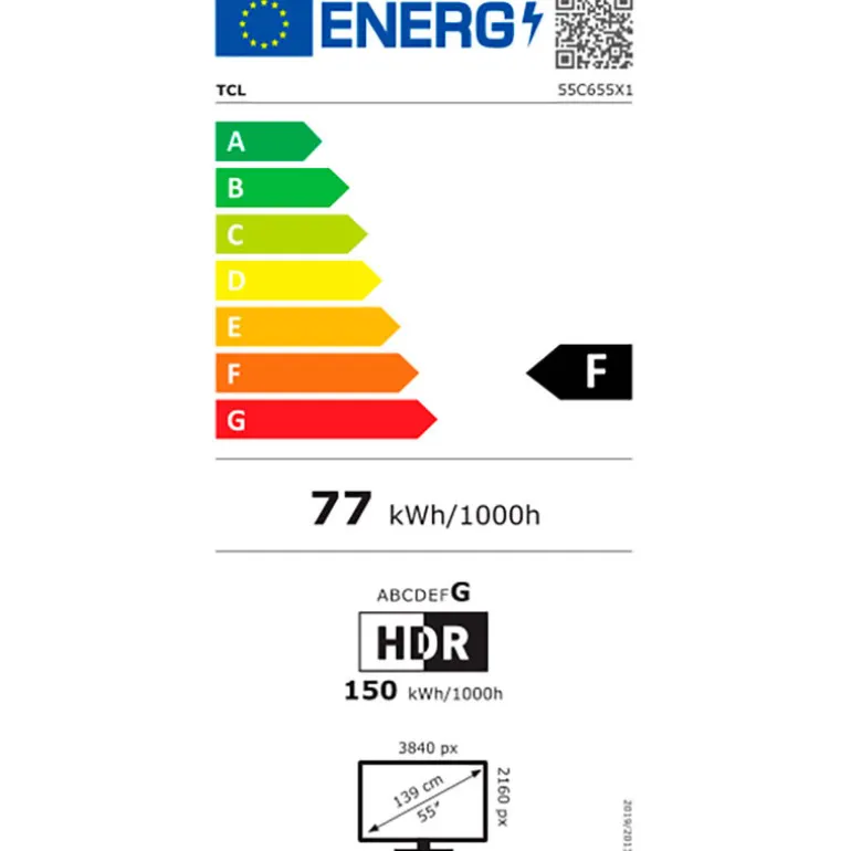 TV/Televisión TCL 55C655 55" QLED 4K 60Hz HDMI 2.1 HDR10