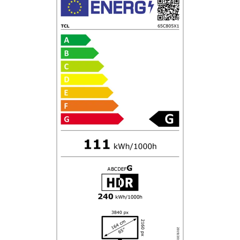 TV/Televisión TCL 65C805 65" QLED UHD 144Hz HDMI 2.1 HDR10+
