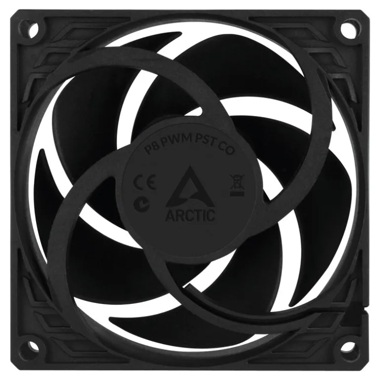 Ventilador Arctic Cooling P8 PWM PST CO 80mm Negro