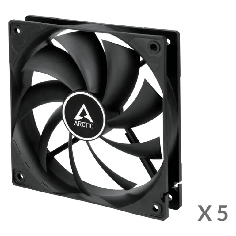 Ventilador Arctic F12 120mm Pack 5 Uds. Negro