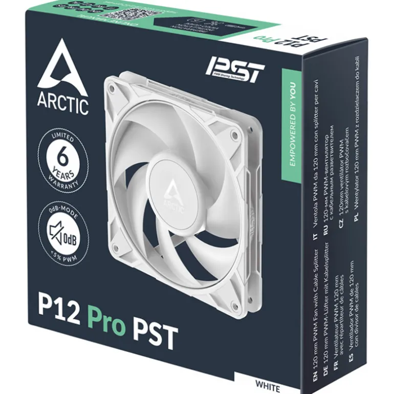 Ventilador Arctic P12 Pro PST 120mm Blanco
