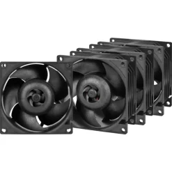 Ventilador Arctic S8038-7K 80mm Pack 4 Uds. Negro