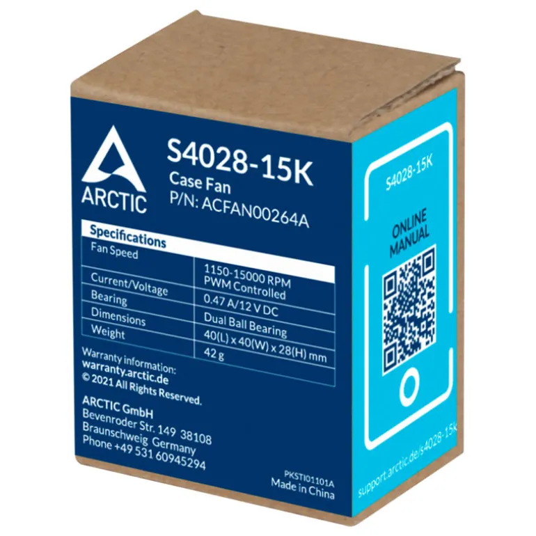 Ventilador Arctic S4028-15K RPM 40mm Negro