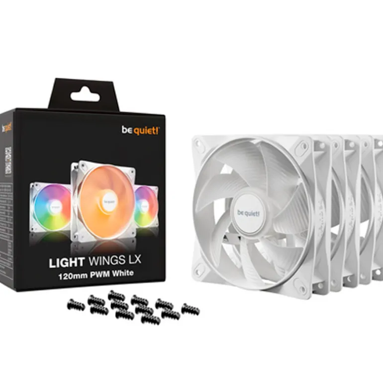Ventilador be quiet! Light Wings LX ARGB 120mm Triple Pack Blanco
