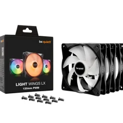 Ventilador be quiet! Light Wings LX ARGB 120mm Triple Pack Negro