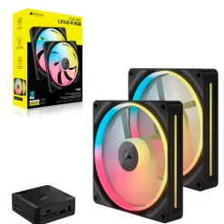 Ventilador Corsair iCUE LINK LX140-R Reverse RGB PWM 140mm Dual Pack Negro
