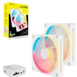 Ventilador Corsair iCUE LINK LX140-R Reverse RGB PWM 140mm Dual Pack Blanco