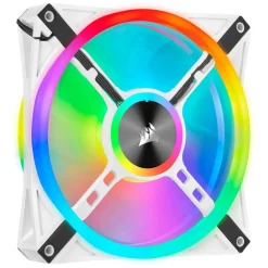 Ventilador Corsair iCUE QL140 RGB PWM Kit Lightning Node Core Dual Fan Blanco 140mm