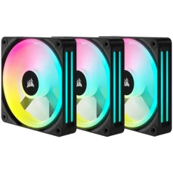 Ventilador Corsair QX120 RGB 120mm Triple Pack Negro