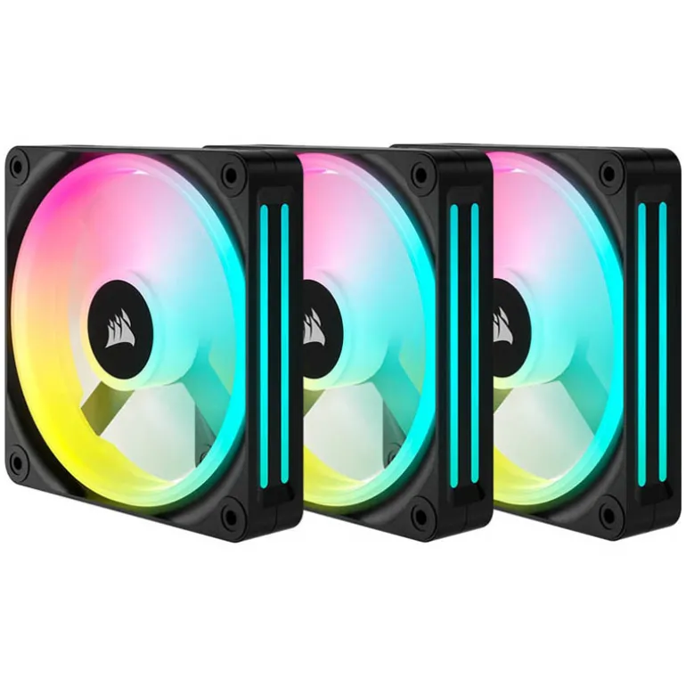 Ventilador Corsair QX120 RGB 120mm Triple Pack Negro
