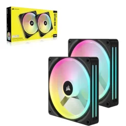 Ventilador Corsair QX140 RGB 140mm Doble Pack Negro
