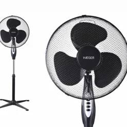 Ventilador de Pie Haeger Cross Wind Negro
