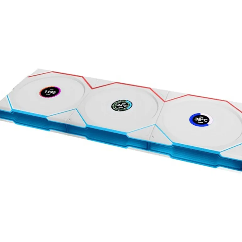 Ventilador Lian Li Uni Fan TL120 Wireless LCD ARGB 120mm Triple Pack Blanco