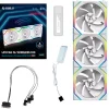 Ventilador Lian Li Uni Fan SL120 Wireless ARGB Reverse Blade 120mm Triple Pack Blanco